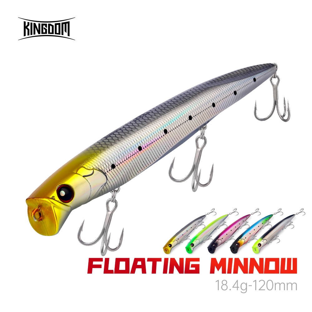 Kingdom Fishing Lure Floating Minnow 120mm 18.4g Floating ABS Hard Bait ...