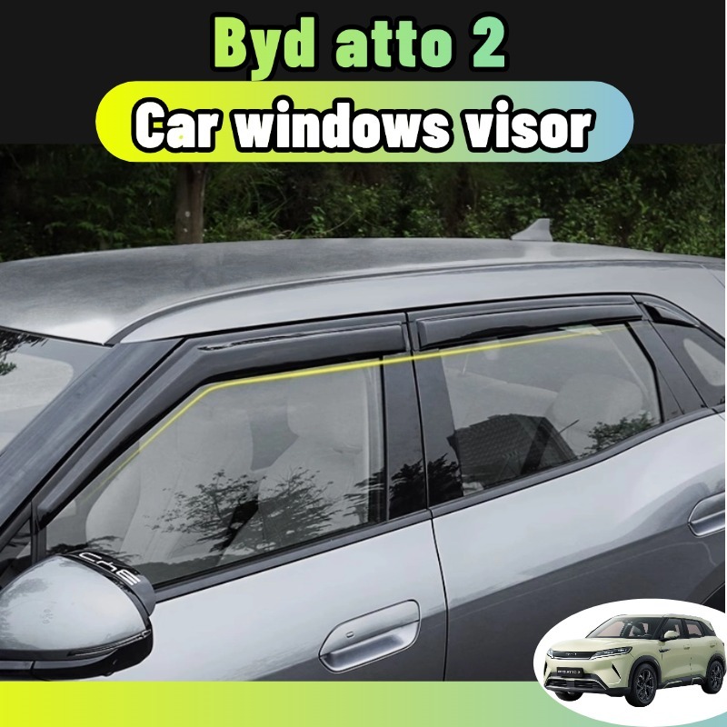 For byd atto 2 dmi Side Window Visors Deflector Rain Guards Rearview ...