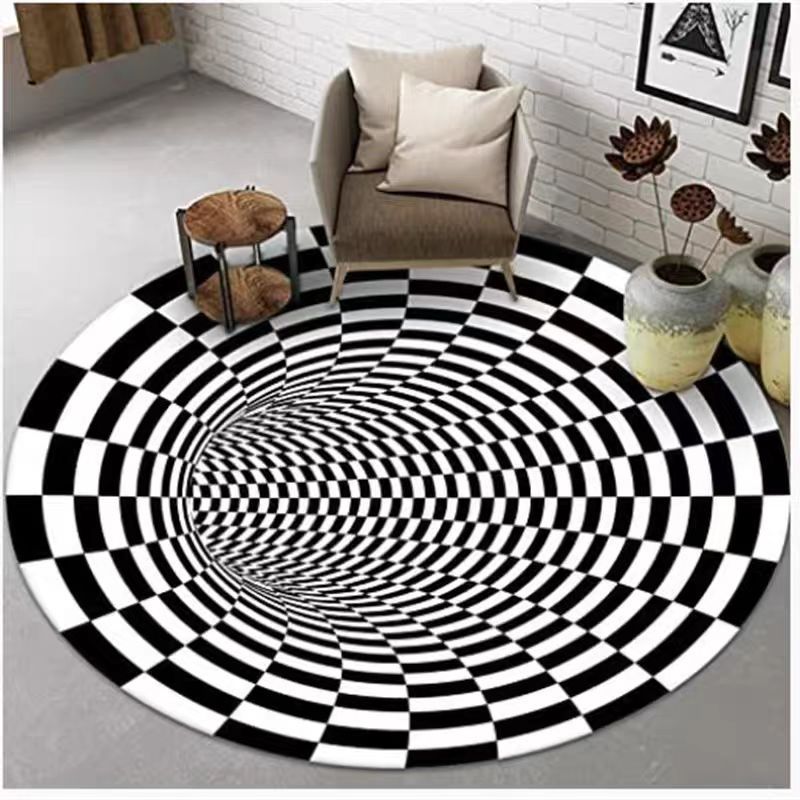 New Style 3D Carpet: 3D Visual Effect Round Carpet for Living Room ...