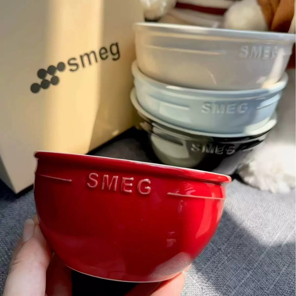 🚀Ready Stock🚀SMEG Colorful Gradient Ceramic Rice Bowl for Home Dessert ...