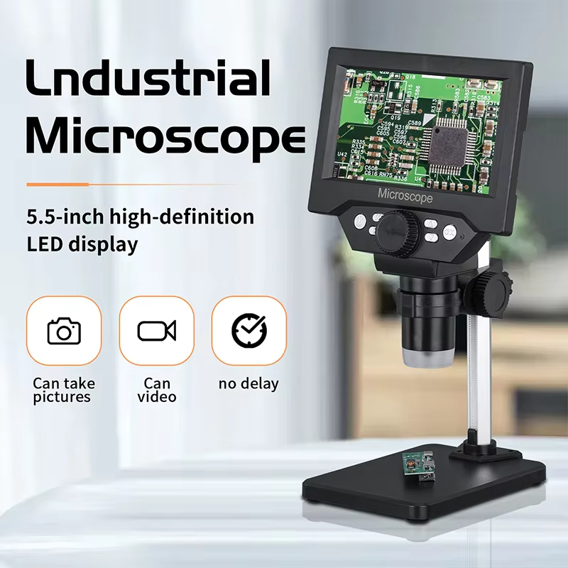 4.3 5.5 inch LCD Digital Microscope 1000X Video Microscope for Adult ...