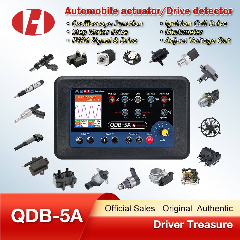QDB-5A Car Sensor Tester Oscilloscope PWM Drive Multimeter Ignition ...