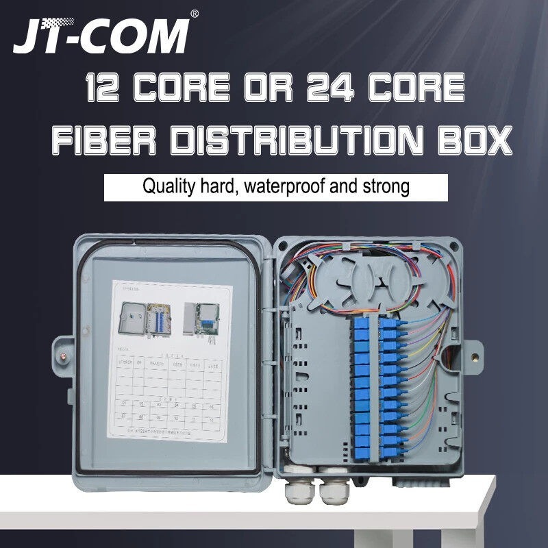 JT-COM 24 Core Fiber Terminal Box FTTH SC UPC 12 Core Fiber Optic ...