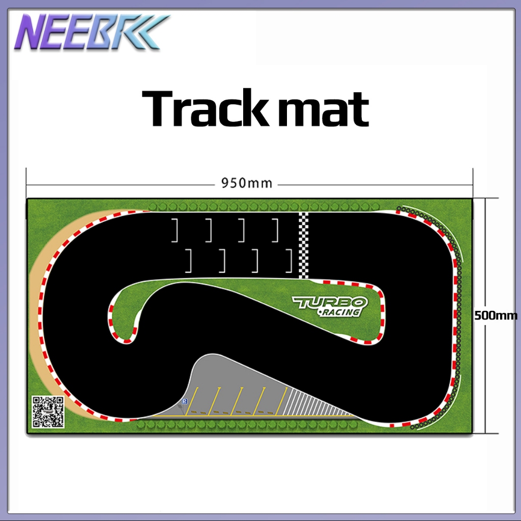 Portable Rubber Track Mat 95x50cm 950x500mm Turbo Racing 1/76 RC Mini ...
