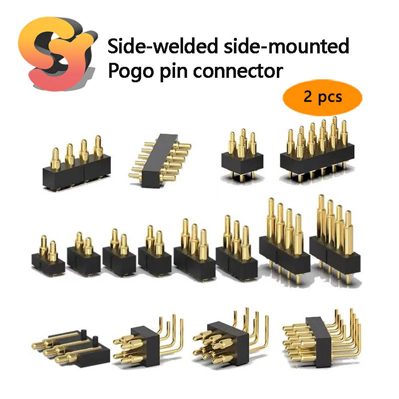 [Ready Stock Supply] 2pcs Spring pin Connector Gold-Plated Brass Side ...