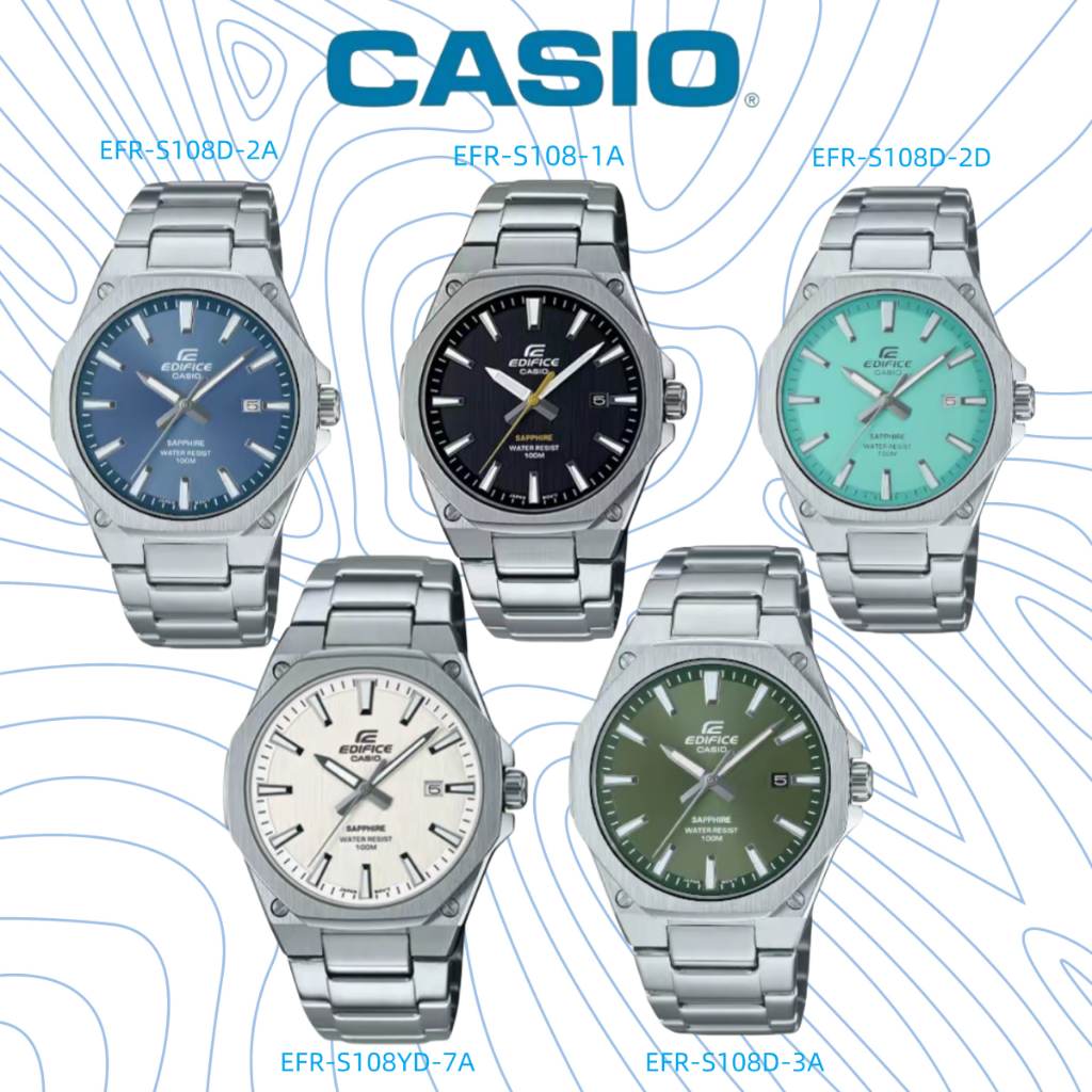 Original Casio Edifice EFR-S108D-1A/EFR-S108YD-7A/EFR-S108-3A/EFR-S108 ...