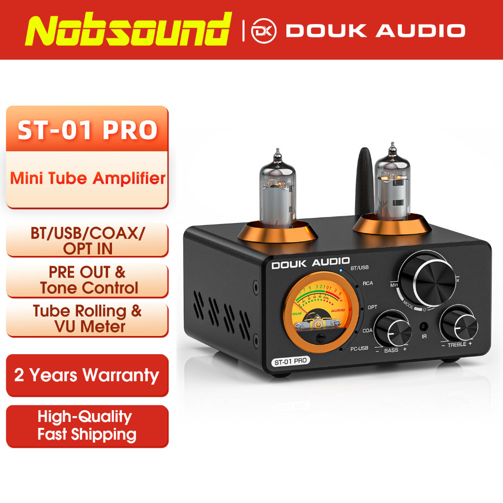 Douk Audio ST-01/ST-01 PRO HiFi Vacuum Tube Power Amplifier Bluetooth 5 ...