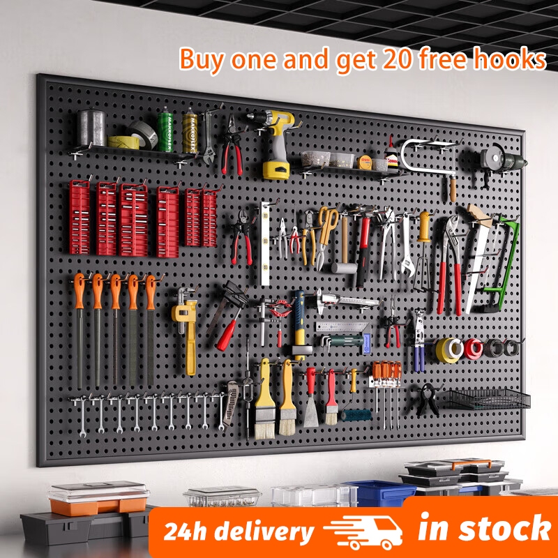 Metal Pegboard Wall Shelf Display Rack Home Decor E-sports Room Desk ...