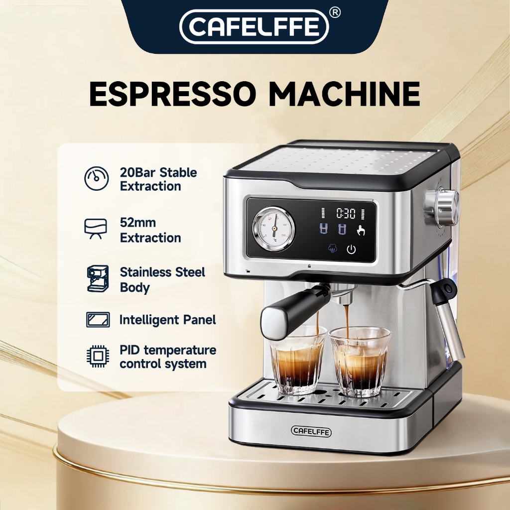 Cafelffe 2-In-1 Espresso Machine 20Bar Coffee Maker With Milk Frother ...