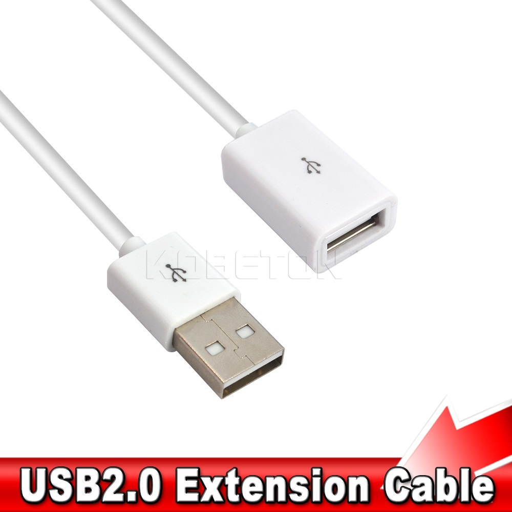 USB 2.0 Male to Female Extension Data Extender Charge Extra Cable for ...