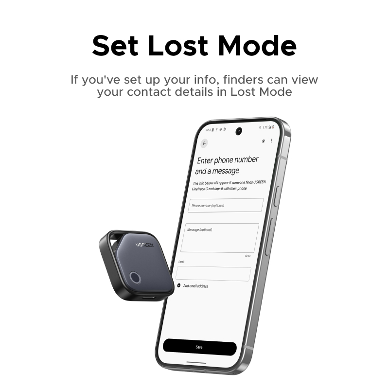 UGREEN FineTrack G Smart Tag Smart Locator Anti Lost Work with Find Hub ...