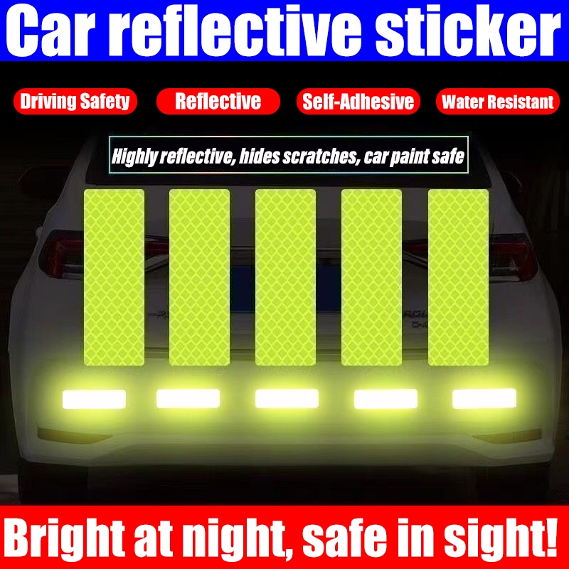 10Pcs Reflective Sticker Fade-resistant for 6 years Car Reflective ...