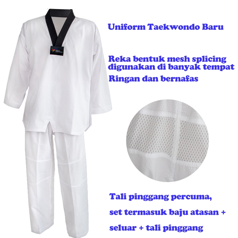 WTF Taekwondo Uniform Dobok Uniform Training With Belt Professional ...