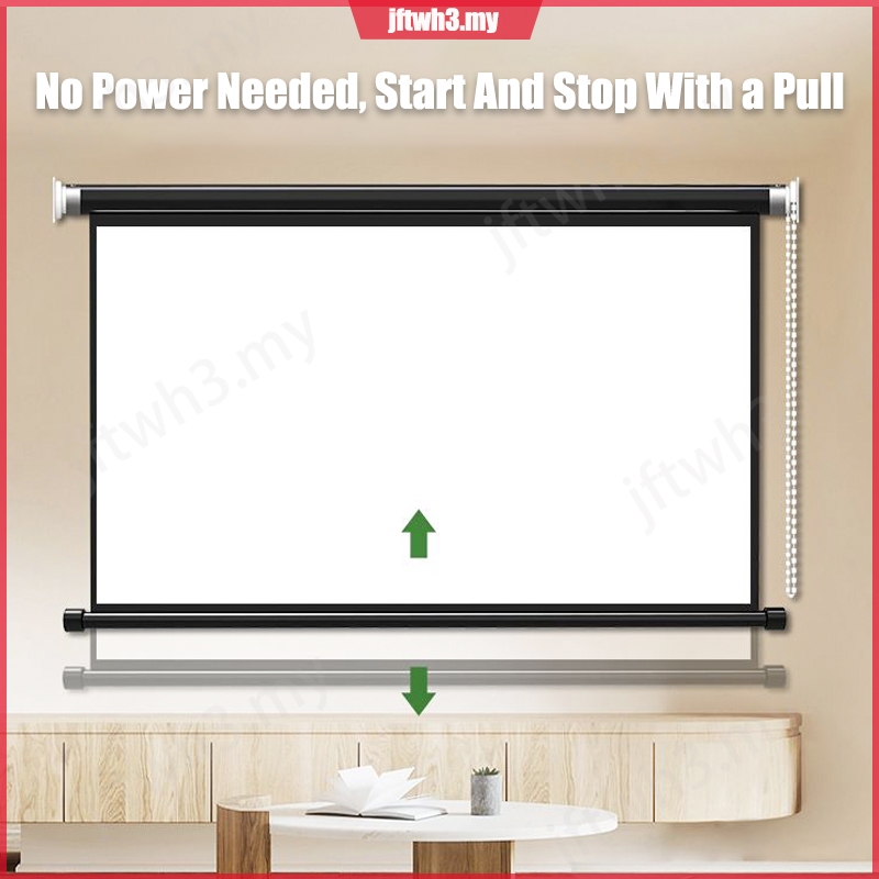 Projector Screen, HD Multi Size Manual Projection Screen, Quality ...