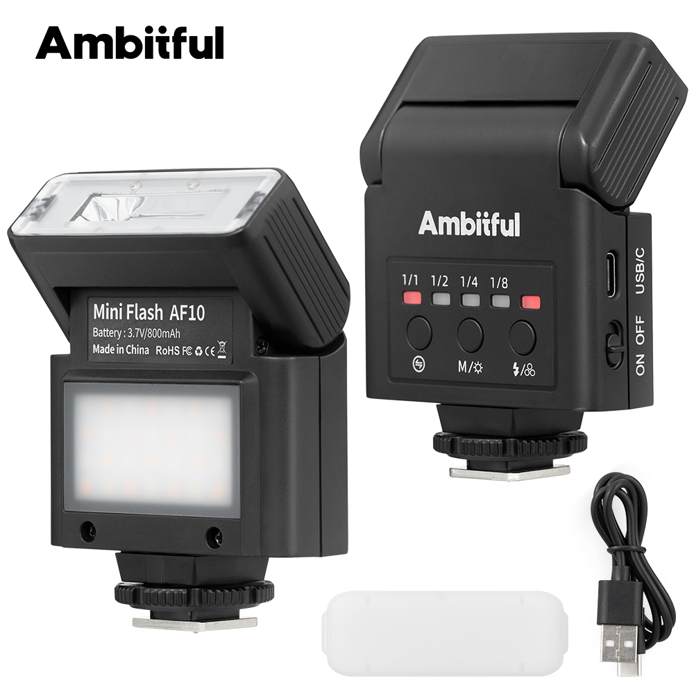 Ambitful AF10 Mini Camera Flash Light Speedlight Speedlite Universal ...