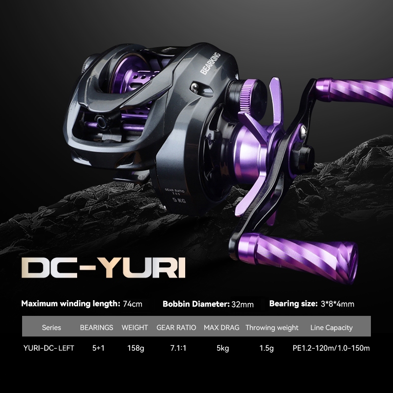 BEARKING YURI-DC Baitcasting Fishing Reel Digital Control long
