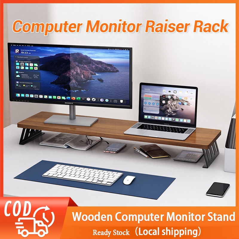 【Ready Stock】Monitor Riser Wood丨Rak Peyangga Komputer Full Set丨Desktop ...