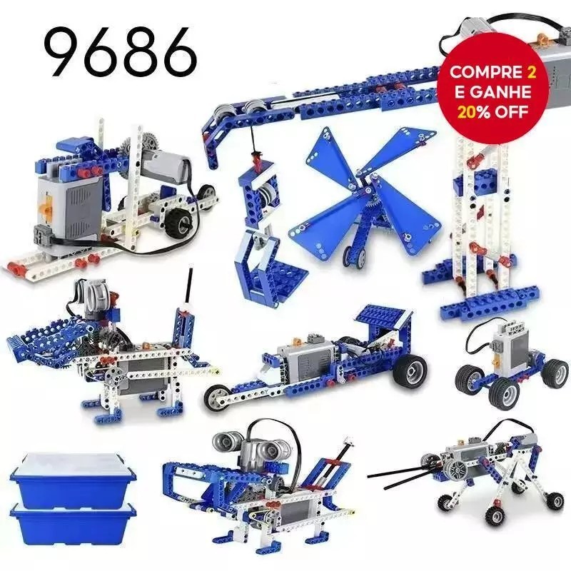9686 Technic Parts Multi Technology MOC Parts Educational School ...