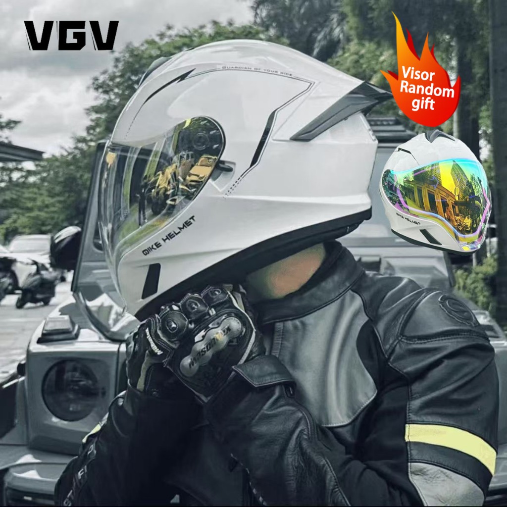 VGV 2024 New Motorcycle Helmet Men Women Dual Lens Big Tail DOT+CCC ...