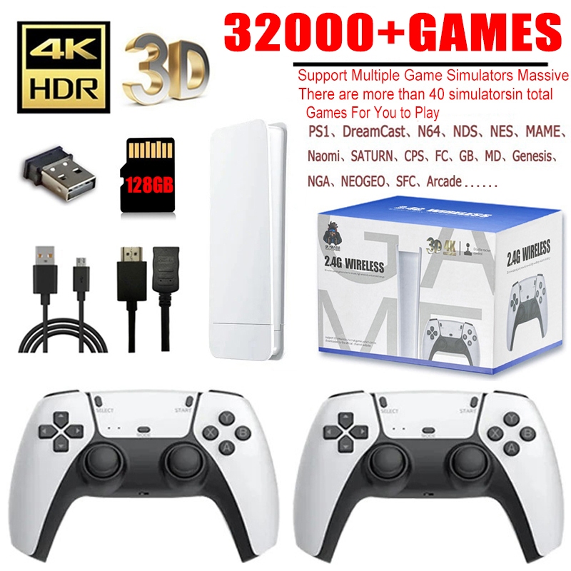 M15 Game Machine Video Game Console 4K HD 32000+ Games 2.4G Wireless TV ...