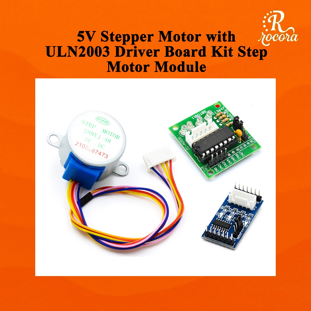 5V Stepper Motor with ULN2003 Driver Board Kit 5-Wire 4-Phase Step ...