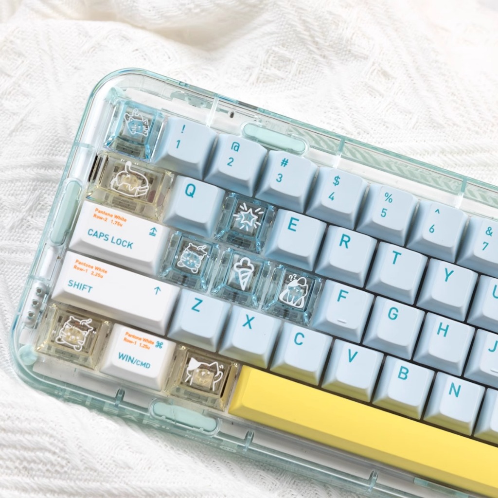 -LW- Shallow Sky Dream Light Blue Keycap Customized Mechanical Keyboard ...