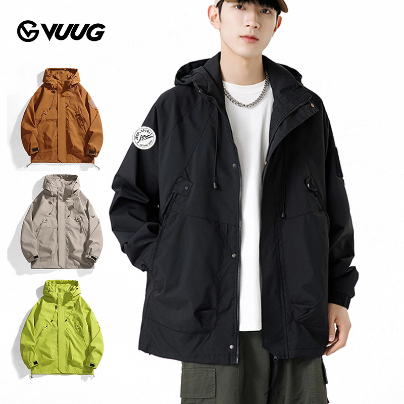 VUUG Jacket Hooded- Unisex Waterproof Gym Sports Windbreaker ...