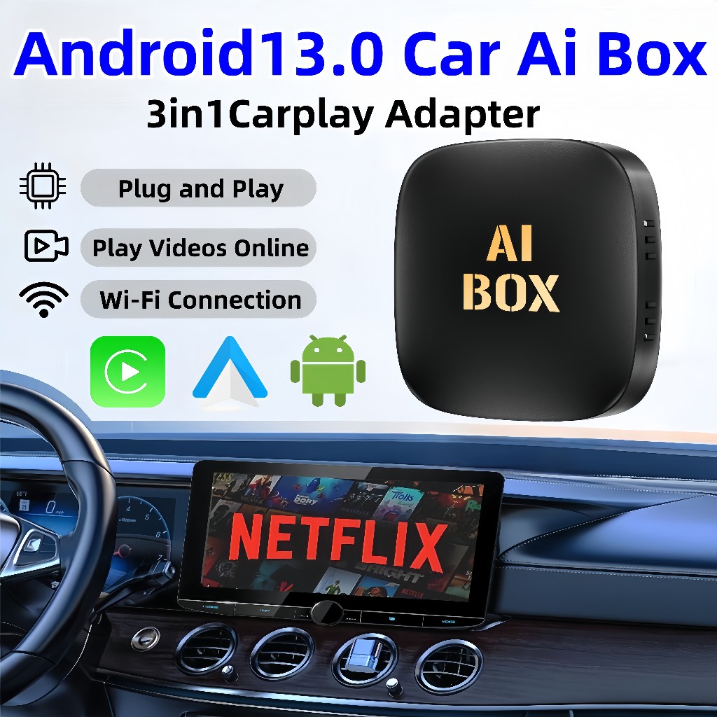 CarPlay AI Box 3in1 Carplay Car android Video Wired to Wireless CarPlay ...