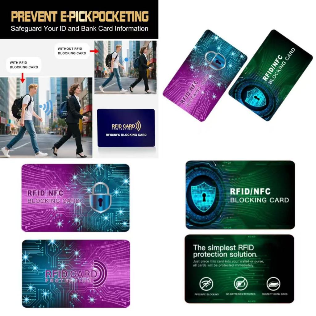 RFID/NFC Contactless Bank Debit Credit Card Protector ID ATM Guard Card ...