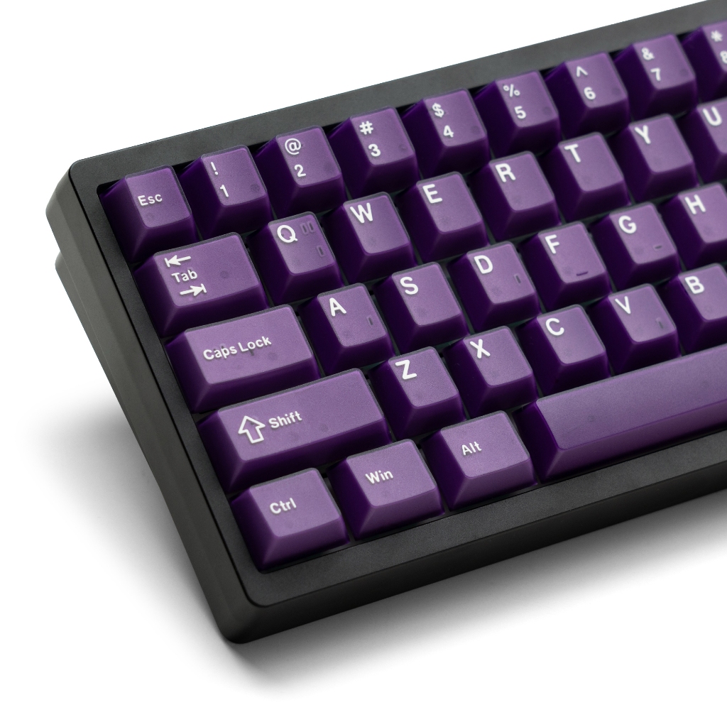121 Keys Pure Frosted Purple PBT Double Shot Jade Keycaps Set for ...