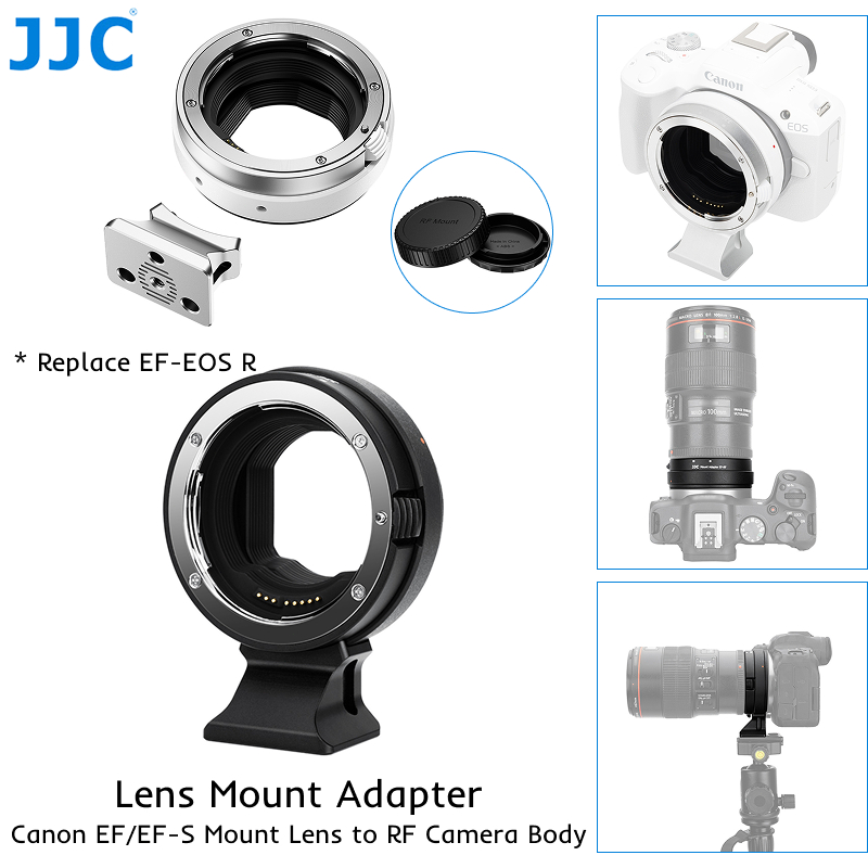 JJC CA-EF_RF Lens Mount Adapter Ring Canon EF / EF-S Lens To RF Camera ...