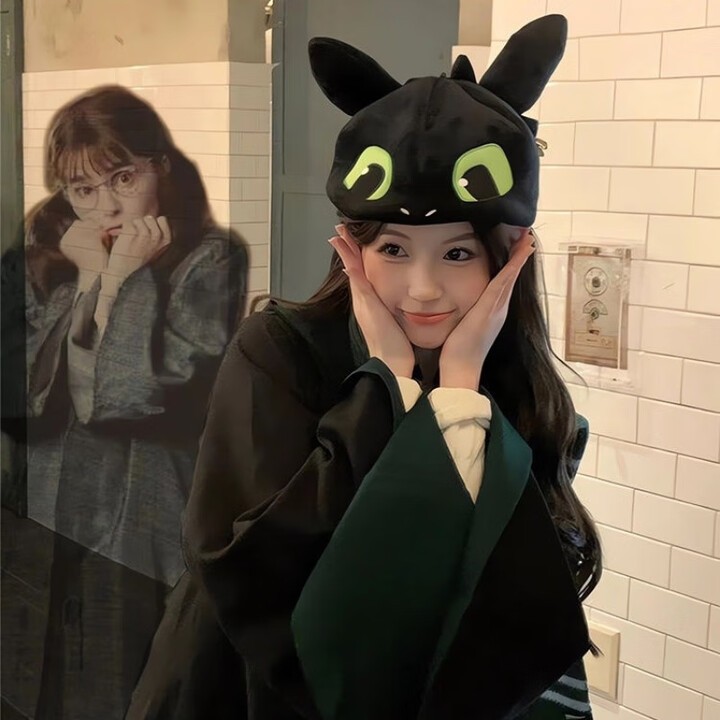 How to Train Your Dragon Toothless Hat Cartoon Same Style Love Couple ...