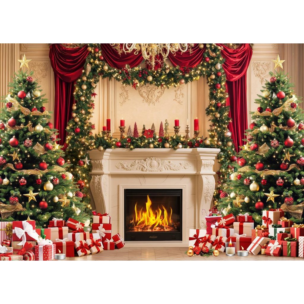 7x5ft Christmas Backdrops for Wall Xmas Back Drops for Photography ...