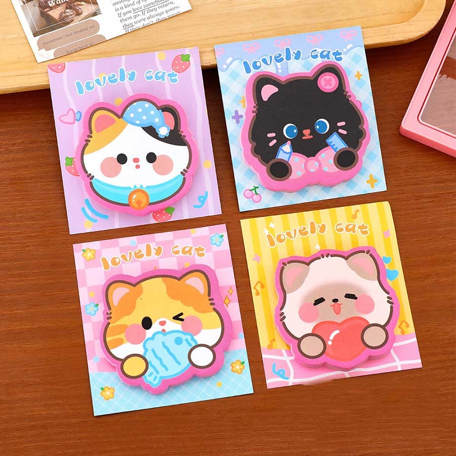 Cute Cat Post-it Note Memo Notes Index Mark Sticky Note Decorative ...