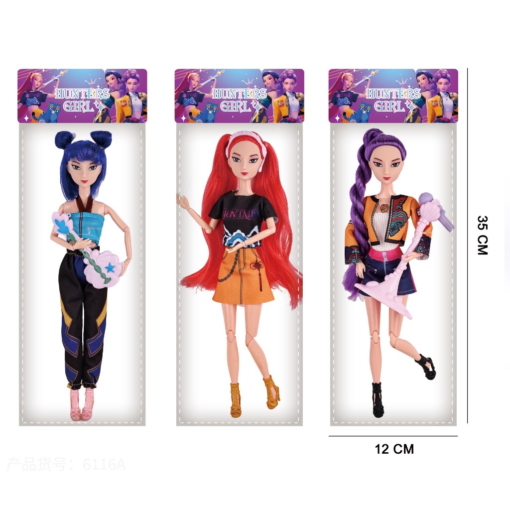 SYFFWZH K-Pop Demon Rumi-Mira-Zoey Hunter Figurine, K Pop Demon Bras Et Jambes Mobiles Hunter Figurine Dessin Anime Anime 30 Cm Figurines Pour Collecter Et Cadeau Fan