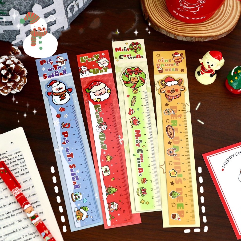 Christmas Elements Cartoon Cute Ruler 15cm Centimeter Scale Kawaii ...