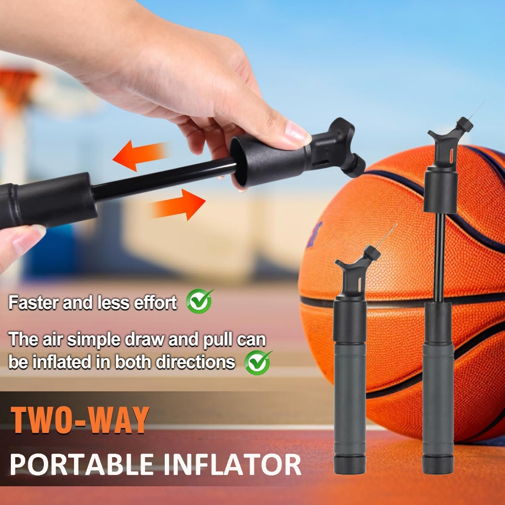 Portable Dual-Action Ball Pump, Compact Hand Air Pump for Basketball ...
