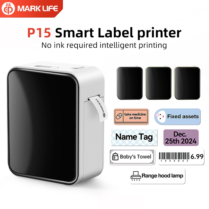 Marklife P15 Thermal Label Printer Wireless Bluetooth Label Printer ...