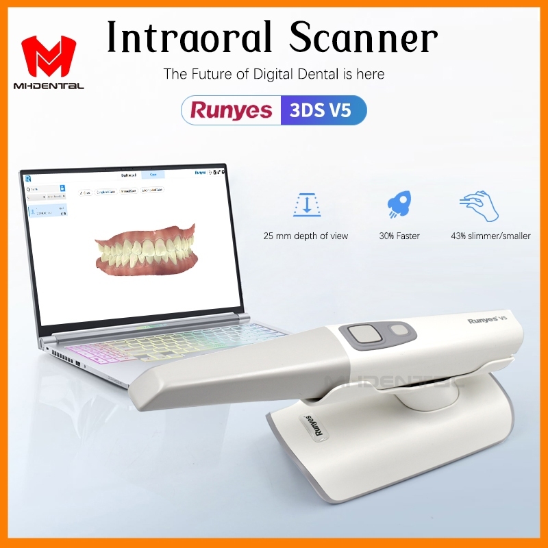 Runyes 3DS V5 Dental Intraoral Scanner Machine Digital 25mm Depth AI ...