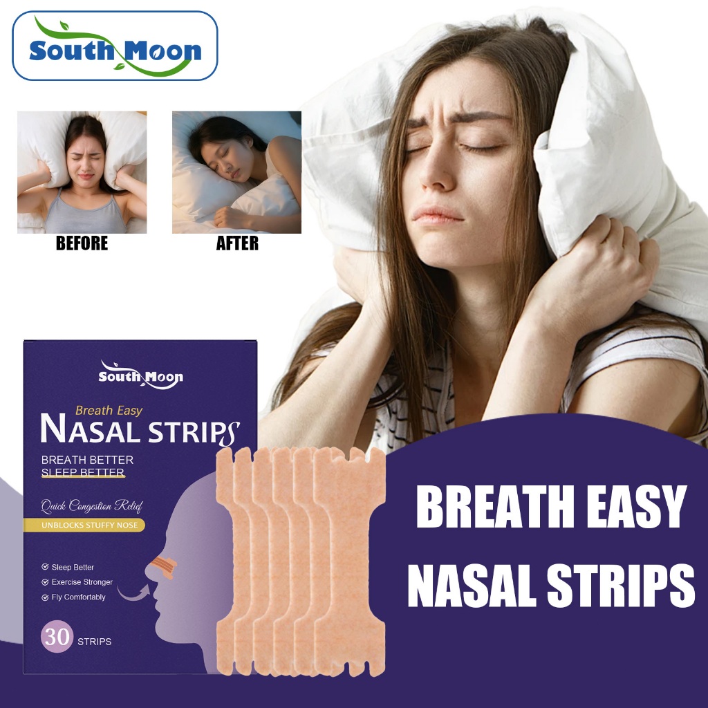 90/60/30pcs South Moon Nose Nasal Strips To Reduce Snoring Anti-Snoring ...
