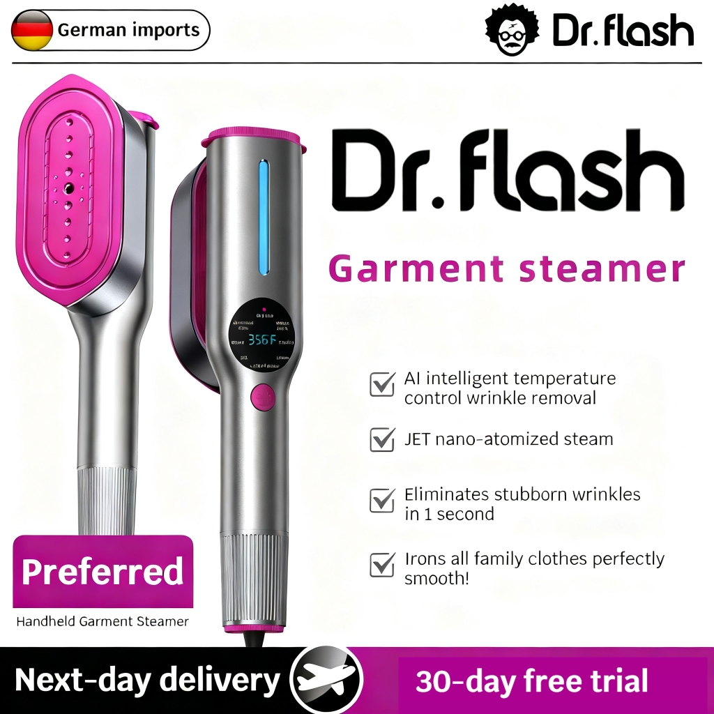 【Dr.flash】Electric Steam Iron Wet & Dry Iron 180° Rotatable Handle ...