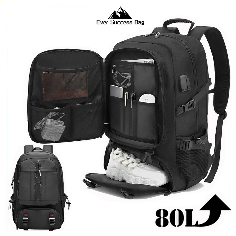 Travel Backpack For Men Extra Large 80L Water Resistant Backpack ...