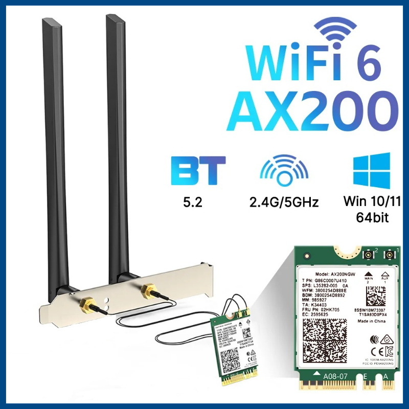 WiFi 6 dual band 2974Mbps desktop computer AX200NGW wireless adapter ...