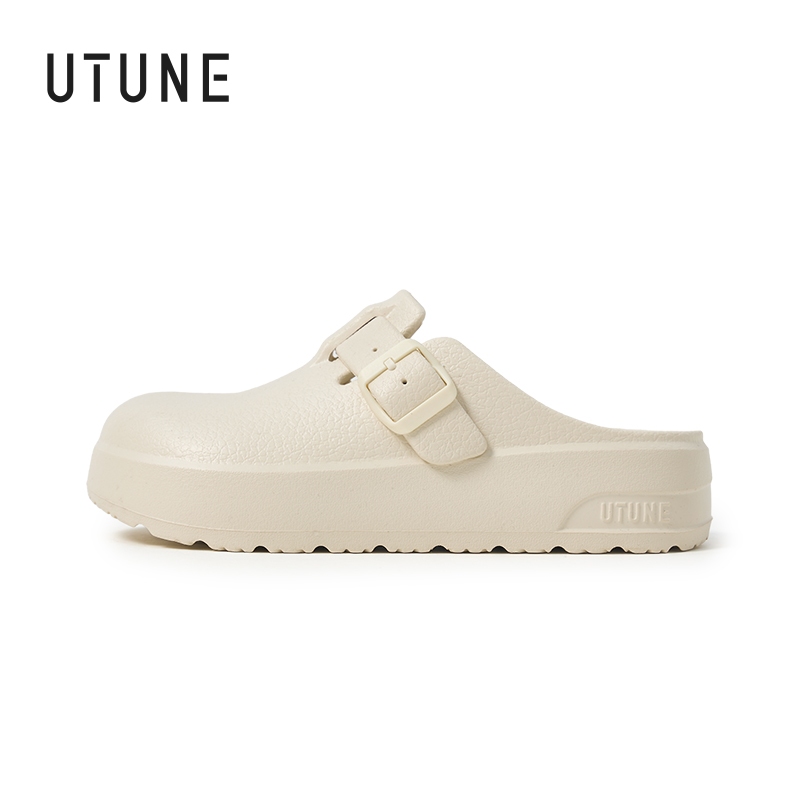 UTUNE Retro Style Muller Half Slippers Solid Color Heelless Lazy Shoes ...