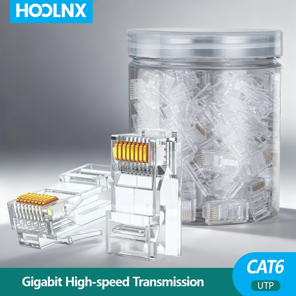 HOOLNX CAT6 UTP Non-Pass-Through Modular RJ45 Connector - Crimp ...