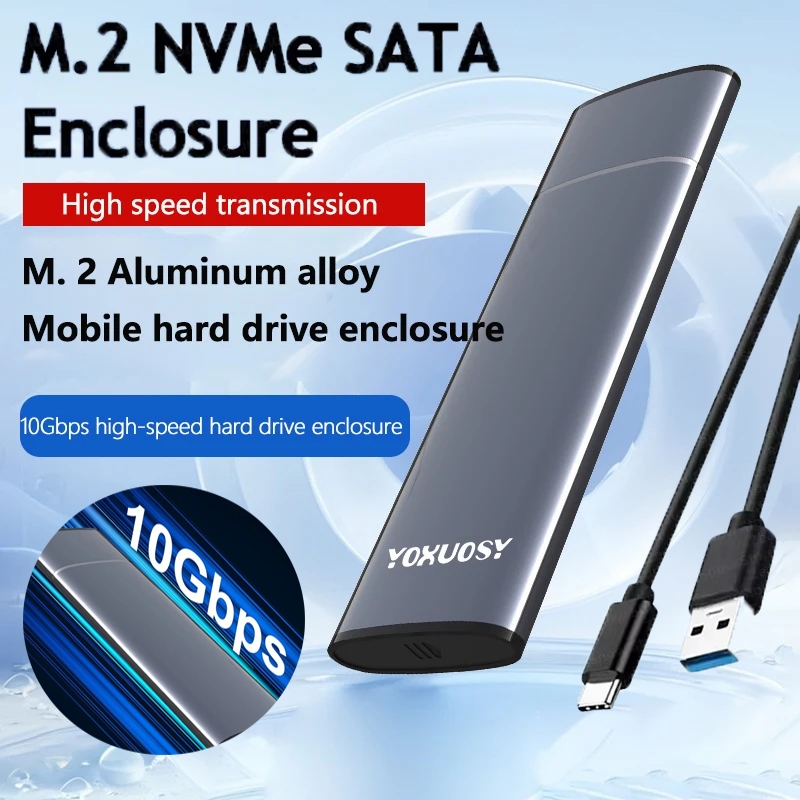 M2 SSD Case SATA NVMe Protocol 10Gbps M.2 to USB C 3.1 Gen2 Portable ...
