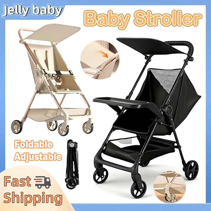 Baby Stroller Foldable Adjustable backrest Lightweight Cabin Travel ...
