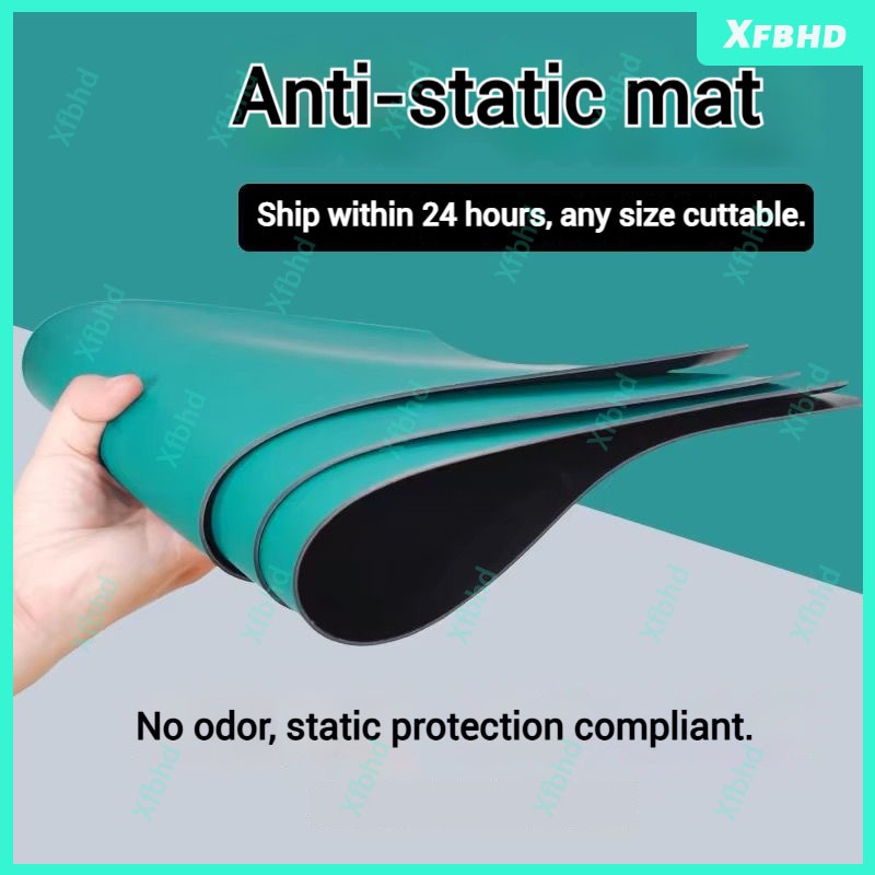 Anti-static Workbench Mat Green Rubber Anti-slip Rubber Mat Heat ...