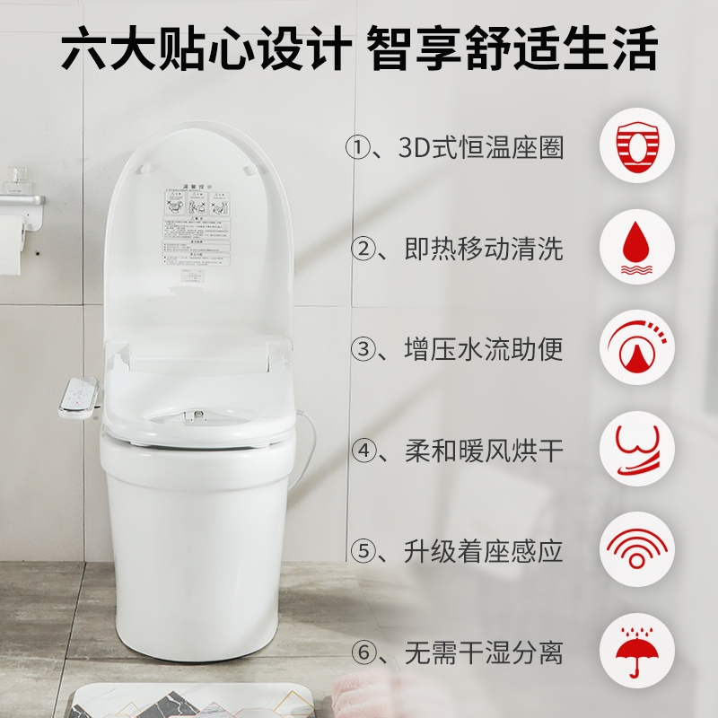 SOOJEE Smart Toilet Seat with Drying, Remote Control, Instant Heating ...