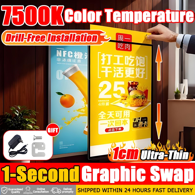 【malaysia stock】super bright led menu stand display menu display stand ...